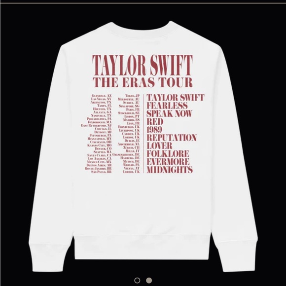 Taylor Swift | The Eras Tour Photo White Crewneck | Size XL - Picture 4 of 4